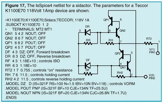 IsSpice4netlist for a sidactor